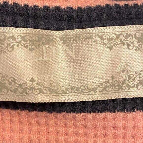 Old Navy Navy Blue Hoodie with‎ Pink and Navy Stripes Size XL - Picture 10 of 13